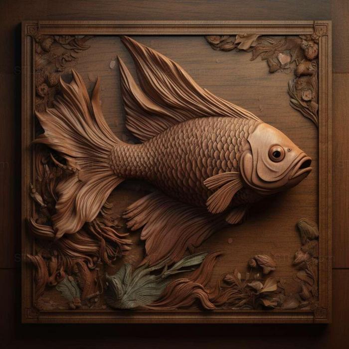 Nature and animals (Betta picta 4, NATURE_1952) 3D models for cnc